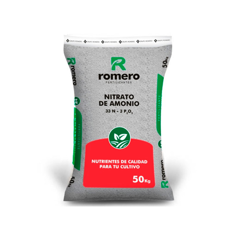  Nitrato de Amonio Estabilizado 50Kg, Fertilizante Agricola Granulado Nitrogeno Fosforo, Romero 116.101695 Nitrato de Amonio Est