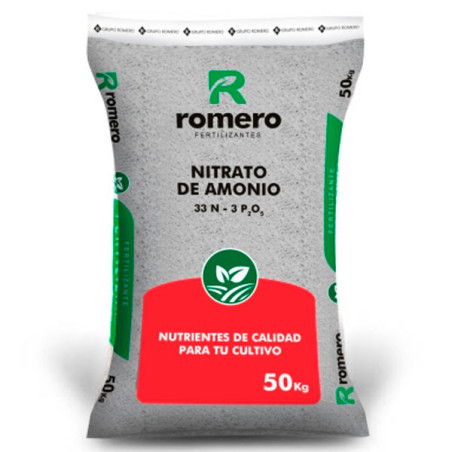  Nitrato de Amonio Estabilizado 50Kg, Fertilizante Agricola Granulado Nitrogeno Fosforo, Romero 116.101695 Nitrato de Amonio Est