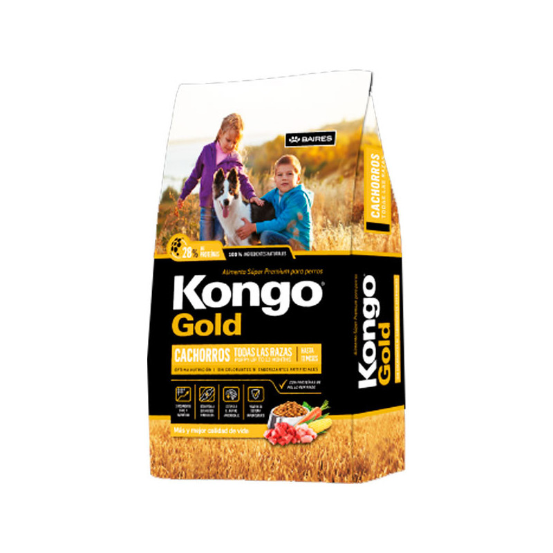  Kongo Gold Cachorros 15Kg, Alimento Premium Caninos Cachorros Todas las Razas, Kongo 180 Kongo Gold Cachorros 15Kg, Alimento Pr