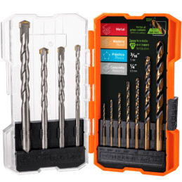  Juego de Brocas para metal 11 Piezas de Alta Velocidad Turbo Steel y Concreto, JBAC-11 11335 Truper 26.271186 Juego de Brocas p