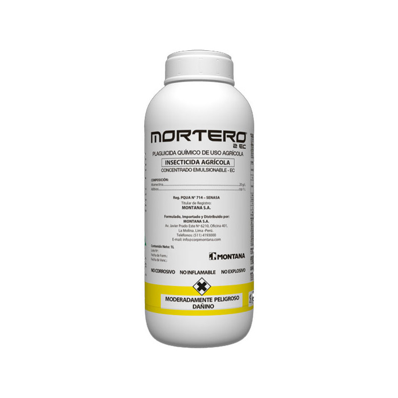  Mortero 1L Frasco Cajax12, Abamectina Insecticida Acaricida Agricola Accion Contacto Ingestion, Montana 479.661017 Mortero 1L F