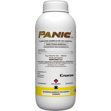  Panic 1L, Alfacipermetrina Insecticida Agricola Accion Contacto Ingestion, Montana 43.220339 Panic 1L, Alfacipermetrina Insecti