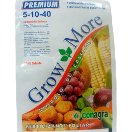  Grow More 5-10-40 1Kg, NPK Micronutrientes Aminoacidos Vitaminas Fertilizante Foliar Polvo Cristalizado, Conagra 28.813559 Grow