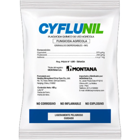 Cyiflunil 1Kg, Cyprodinil+Fludioxonil Fungicida Agicola Accion Contacto, Montana Montana-Cyiflunil 1Kg, Cyprodinil+Fludioxonil F