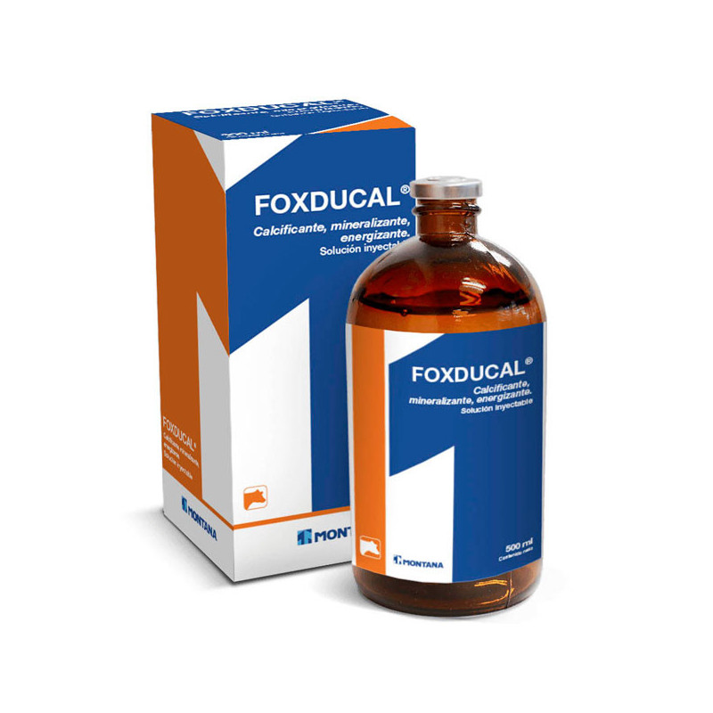  Foxducal 500ml, Borogluconato de Calcio Reconstituyente Vitaminico Inyectable Calcificante Mineralizante, Montana 42.372881 Fox