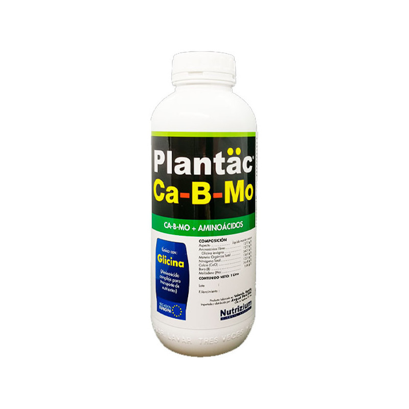  Plantac Ca-B-Mo 1L Frasco Cajax12, Aminoacidos Calcio Boro Molibdeno Fertilizante Foliar, Avgust 346 Plantac Ca-B-Mo 1L Frasco 