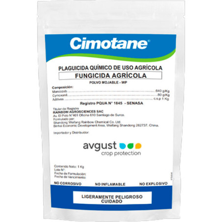  Cimotane 1Kg Sobre Cajax14, Cymoxanil+Mancozeb Fungicida Agricola Sistemico Preventivo Curativo, Avgust 590.677966 Cimotane 1Kg