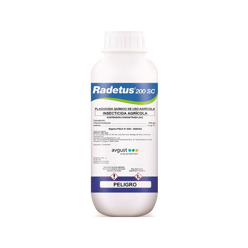  Radetus 1L, Chlorantraniliprole Insecticida Agricola Accion Contacto Ingestion, Avgust 933.050847 Radetus 1L, Chlorantranilipro