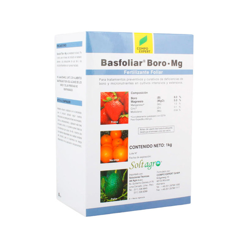  Basfoliar Boro-Mg 1Kg, Fertilizante Foliar Boro Magnesio Micronutrientes Qulatizados, Soltagro 42.372881 Basfoliar Boro-Mg 1Kg,