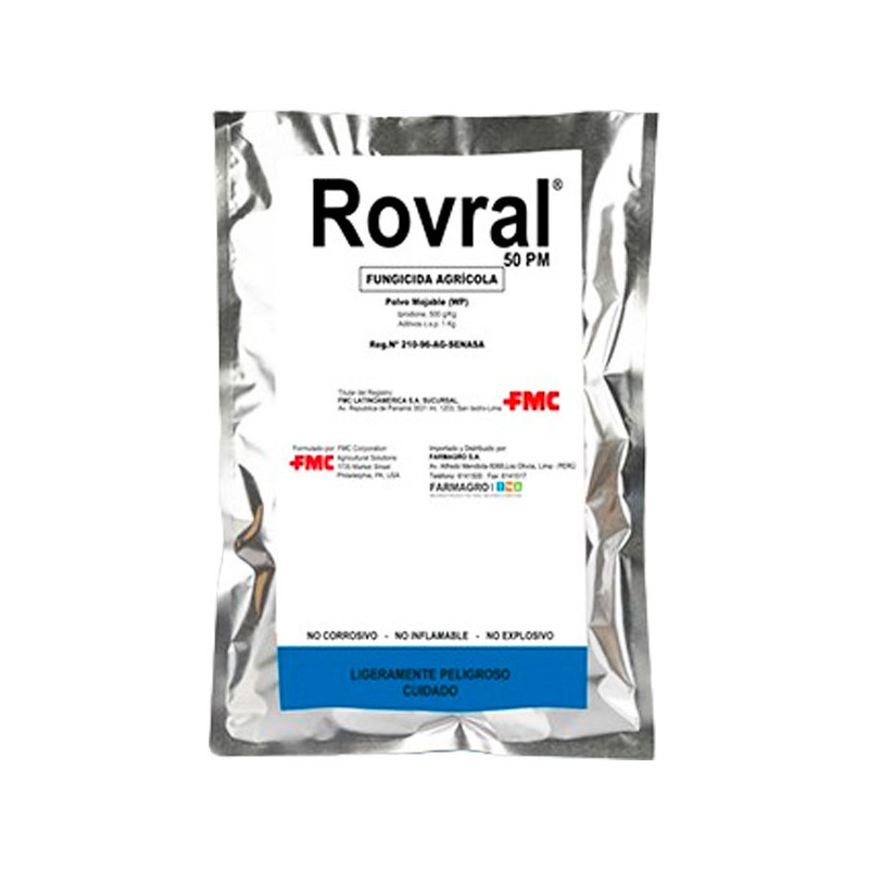  Rovral 1Kg, Iprodione Fungicida Agricola Contacto Preventivo Curativo, Farmagro 220.338983 Rovral 1Kg, Iprodione Fungicida Agri