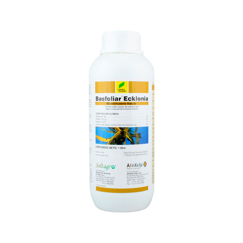  Basfoliar Ecklonia 1L, Extracto Algas Marinas NPK Bioestimulante Agricola, Afrikelp 95.000001 Basfoliar Ecklonia 1L, Extracto A