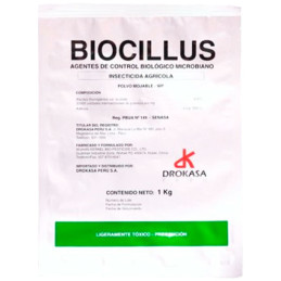  Biocillus 1Kg, Bacillus thurigiensis var. Kurstaki Insecticida Biologico, Drokasa 66.101695 Biocillus 1Kg, Bacillus thurigiensi