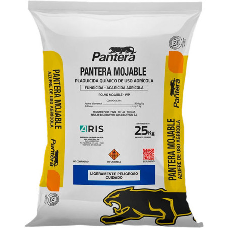  Pantera Mojable 25Kg, Azufre Polvo Mojable Fungicida Agricola, ARIS 96 Pantera Mojable 25Kg, Azufre Polvo Mojable Fungicida Agr