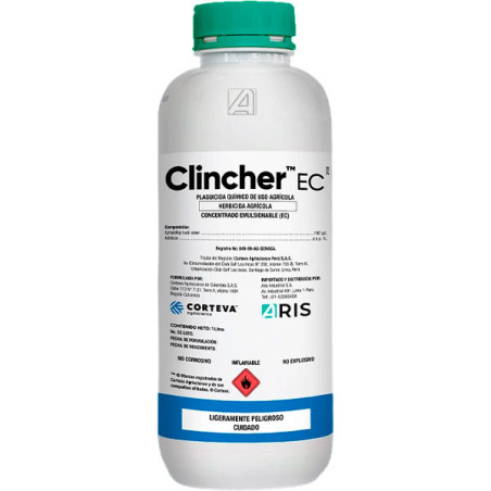  Clincher 1L, Cyhalofop N-Butil Ester Herbicida Sistemico Selectivo Control Malezas Gramineas, ARIS 133.050847 Clincher 1L, Cyha