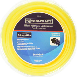  Hilo Nylon 3.3mm 48m Tcruceta Dona para Desbrozadora Toolcraft TC3215 23.728814 Hilo Nylon 3.3mm 48m Tcruceta Dona para Desbroz