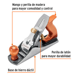  Cepillo para Carpintero Estriado Ancho de Corte 2", en Hierro Ductil, incluye 2 Cuchillas, 4C 12009 Truper 120.338983 Cepillo p