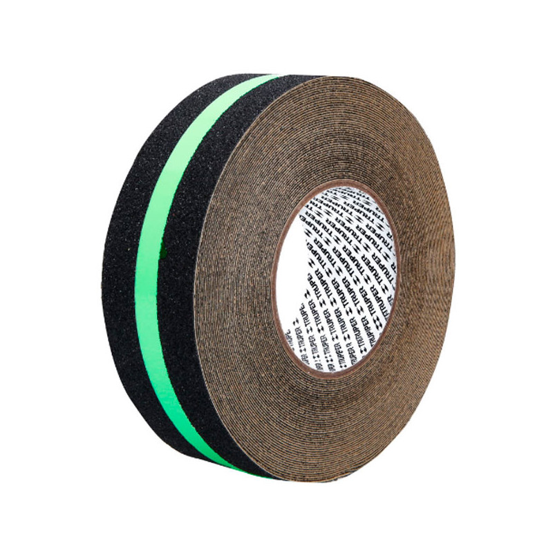  Cintas adhesivas antiderrapantes 2" x18m Negro Fotoluminiscente, Truper 101451 111.864407 Cintas adhesivas antiderrapantes 2" x