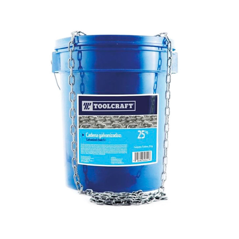  Cadena Galvanizada 3/8" Cubeta de 25KG Toolcraft TC1106 265.254237 Cadena Galvanizada 3/8" Cubeta de 25KG Toolcraft TC1106
Fabr