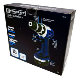  Taladro Atornillador Inalambrico 3/8" 18V Toolcraft TC4114 182.20339 Taladro Atornillador Inalambrico 3/8" 18V Toolcraft TC4114