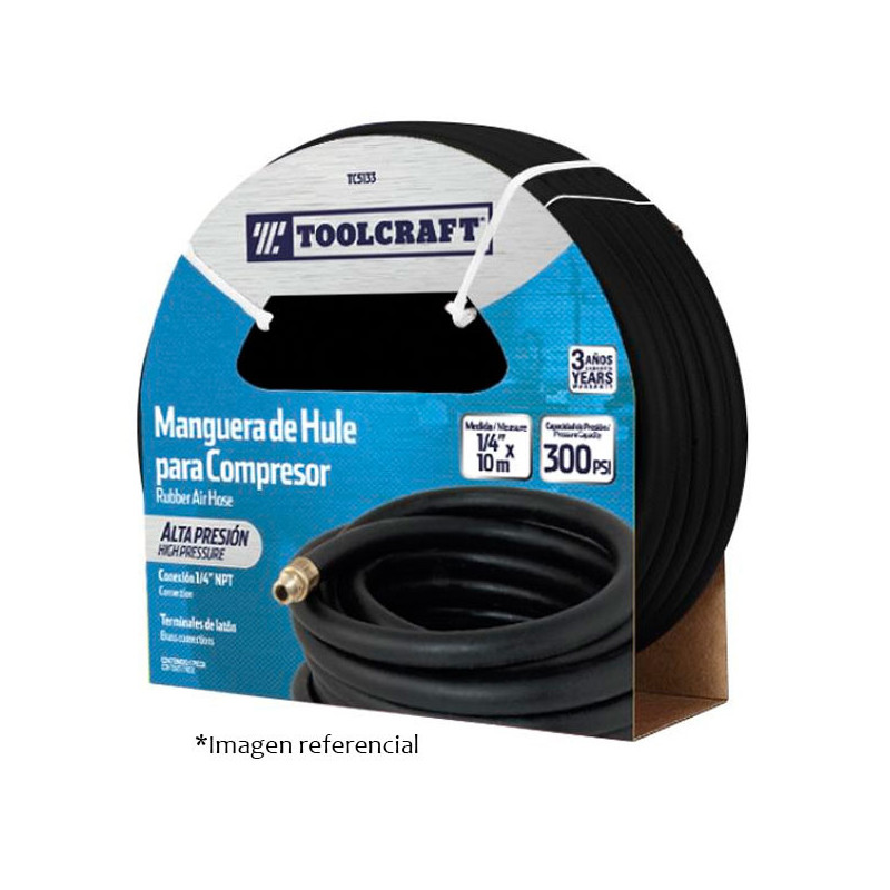  Mangueras 1/2" x10 Metros Alta Presion Para Aire Toolcraft TC5135 137.288136 Mangueras 1/2" x10 Metros Alta Presion Para Aire T