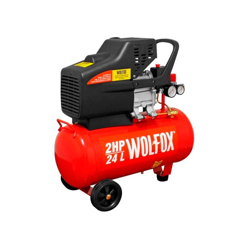  Compresora de Aire 2HP 24L Horizontal Lubricado Wolfox Wf0626 350.847458 Compresora de Aire 2HP 24L Horizontal Lubricado Wolfox