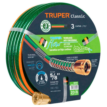  Mangueras 5/8" x20m 3capas Reforzada ConexionesMetalicas Truper 16037 59.322034 Mangueras 5/8" x20m 3capas Reforzada Conexiones