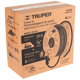  Manguera Pistola Porta Mangueras 1/2" x20m 3Capas Truper 102208 92.372881 Manguera Pistola Porta Mangueras 1/2" x20m 3Capas Tru