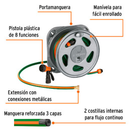  Manguera Pistola Porta Mangueras 1/2" x20m 3Capas Truper 102208 92.372881 Manguera Pistola Porta Mangueras 1/2" x20m 3Capas Tru