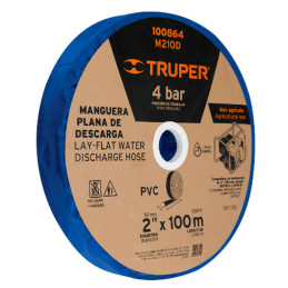  Rollos Mangueras Plana 2" x100m Descarga para motobombas Truper 100864 495.762712 Rollos Mangueras Plana 2" x100m Descarga para