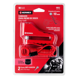  Candados para Motos 10mm Antiganzua Disc Lock Motocicleta Hermex 49623 31.355932 Candados para Motos 10mm Antiganzua Disc Lock 