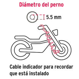  Candados para Motos 5.5mm Antiganzua Disc Lock Motocicleta Hermex 49622 28.813559 Candados para Motos 5.5mm Antiganzua Disc Loc