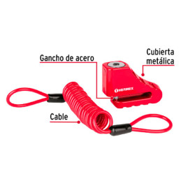  Candados para Motos 5.5mm Antiganzua Disc Lock Motocicleta Hermex 49622 28.813559 Candados para Motos 5.5mm Antiganzua Disc Loc