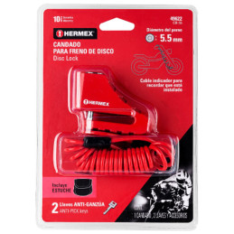  Candados para Motos 5.5mm Antiganzua Disc Lock Motocicleta Hermex 49622 28.813559 Candados para Motos 5.5mm Antiganzua Disc Loc