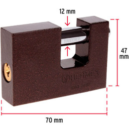  Candados Antipalanca 70mm S4 Hierro Hermex 23540 15 Candados Antipalanca 70mm S4 Hierro Hermex 23540
Cuerpo de hierro con acaba