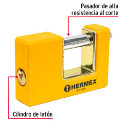  Candados Antipalanca 85mm S6 Recubrimiento ABS Hermex 27088 30.508475 Candados Antipalanca 85mm S6 Recubrimiento ABS Hermex 270