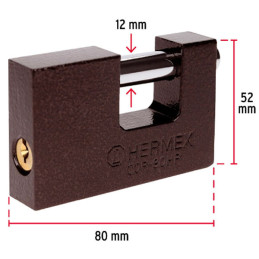  Candados Antipalanca 80mm S4 Hierro Hermex 22517 17.79661 Candados Antipalanca 80mm S4 Hierro Hermex 22517
Cuerpo de hierro con
