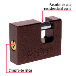  Candados Antipalanca 50mm S3 Hierro Hermex 22515 10.847458 Candados Antipalanca 50mm S3 Hierro Hermex 22515
Cuerpo de hierro co