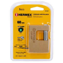  Candados Antipalanca 60mm S5 Hermex 22518 28.813559 Candados Antipalanca 60mm S5 Hermex 22518
Cuerpo de latón con acabado pulid