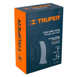  Teflon Sella Roscas 1" x7m E0.075mm Sellar y prevenir fugas Truper 12511 1.101695 Teflon Sella Roscas 1" x7m E0.075mm Sellar y 