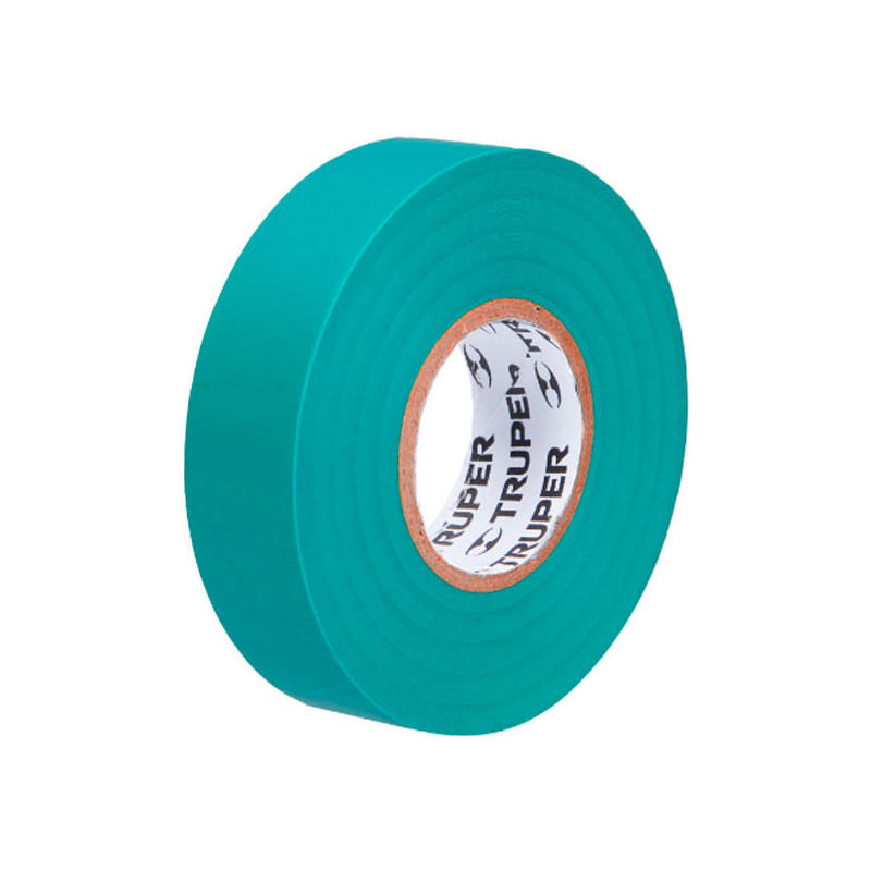  Cinta Aislantes 19mm x18m Verde Acrilico E0.18mm Flexible Encogible Truper 12502 2.372881 Cinta Aislantes 19mm x18m Verde Acril