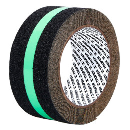  Cintas adhesivas antiderrapantes 2" x5m Negro Fotoluminiscente, Truper 101450 38.983051 Cintas adhesivas antiderrapantes 2" x5m