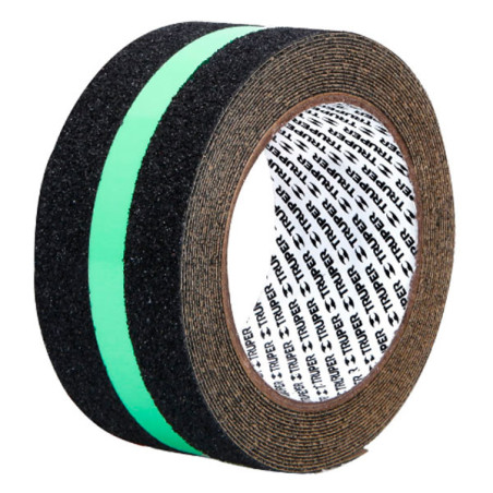  Cintas adhesivas antiderrapantes 2" x5m Negro Fotoluminiscente, Truper 101450 38.983051 Cintas adhesivas antiderrapantes 2" x5m