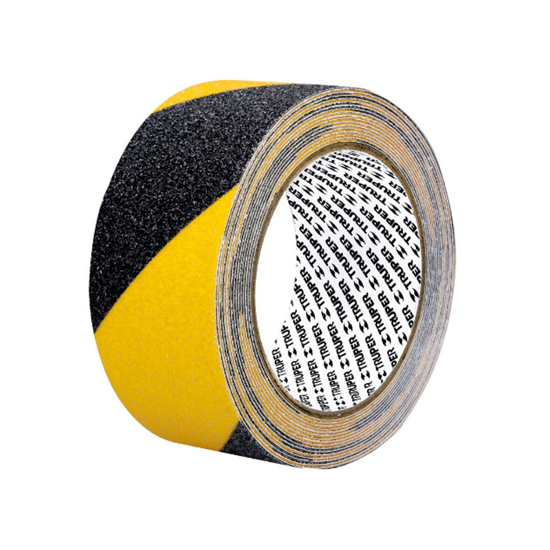  Cintas adhesivas antiderrapantes 2" x5m Bicolor Escalones Precaucion, Truper 101448 21.186441 Cintas adhesivas antiderrapantes 