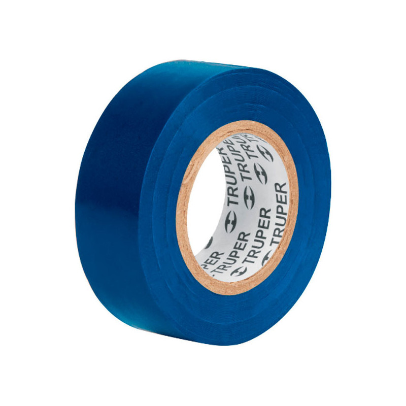  Cinta Aislantes 19mm x9m Azul acrilico E0.18mm Flexible Encogible Truper 13514 1.186441 Cinta Aislantes 19mm x9m Azul acrilico 