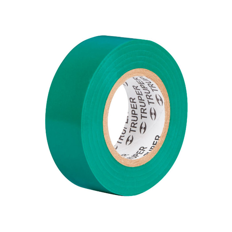  Cinta Aislantes 19mm x9m Verde acrilico E0.18mm Flexible Encogible Truper 13511 1.186441 Cinta Aislantes 19mm x9m Verde acrilic