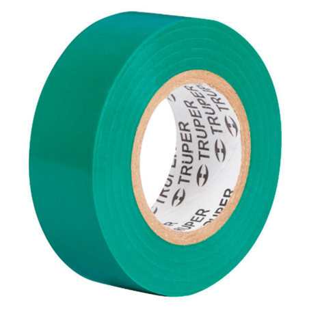  Cinta Aislantes 19mm x9m Verde acrilico E0.18mm Flexible Encogible Truper 13511 1.186441 Cinta Aislantes 19mm x9m Verde acrilic