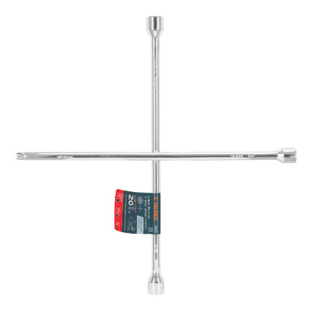  Llaves de Rueda en cruz Pulidas y Cromada 20", 3/4",13/16",7/8" con Encastre de 1/2 para dados, LLCR-20D 18024 Truper 33.050847