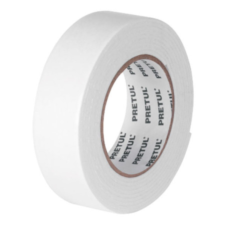  Cinta Doble Contacto 19mm x5m E0.95mm Soporta 1Kg, Doble Adhesivo Pretul 20005 3.728814 Cinta Doble Contacto 19mm x5m E0.95mm S