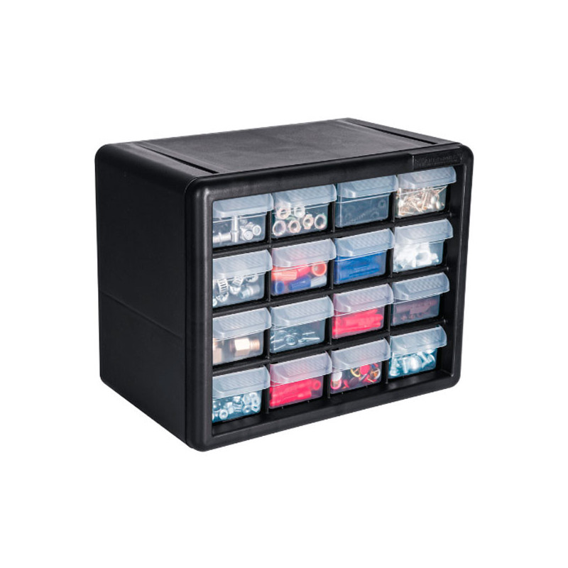  Organizador 10" con 16 Gavetas 27x22x16cm Compartimientos ABS, Truper 11851 43.220339 Organizador 10" con 16 Gavetas 27x22x16cm