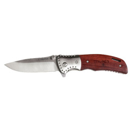  Navaja Abatible Dentada con Seguro 5", en acero inoxidable incluye estuche, NV-5 17023 Truper 38.983051 Navaja Abatible Dentada